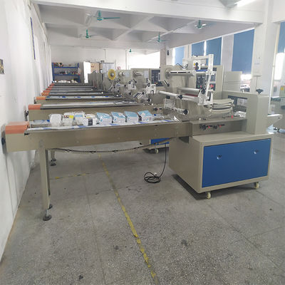 450mm Film 2.8Kw Tray Dumpling Flow Packing Machine